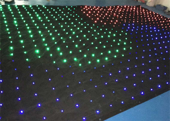 Fireproof P15 50W LED Stage Curtain Backdrop With Vision Effects , High Brightness