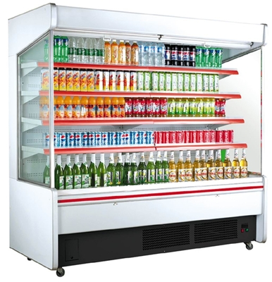 Supermarket beverage air curtain cooler showcase