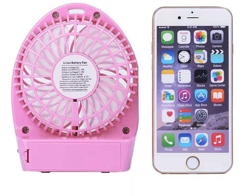 Portable Plastic Usb Mini Fan ,18650 battery rechargeable Cooling Fan