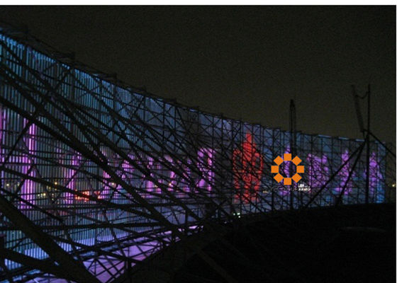 부드러운 큰 임대 투명한 LED 디스플레이 신호는 커튼 화면 P12 풀 컬러를 이끌었습니다